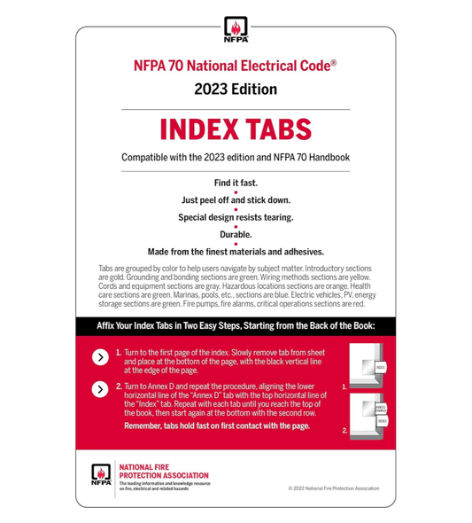 2023 NFPA National Electrical Code Tabs