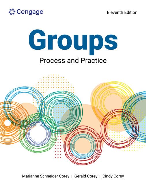 Counseling for Groups: Process and Practice 11th Edition, ISBN- 978-8214112696