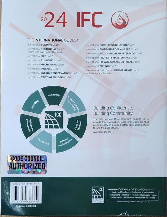 2024 International Fire Code, IFC 2024, ISBN - 978-1959851660