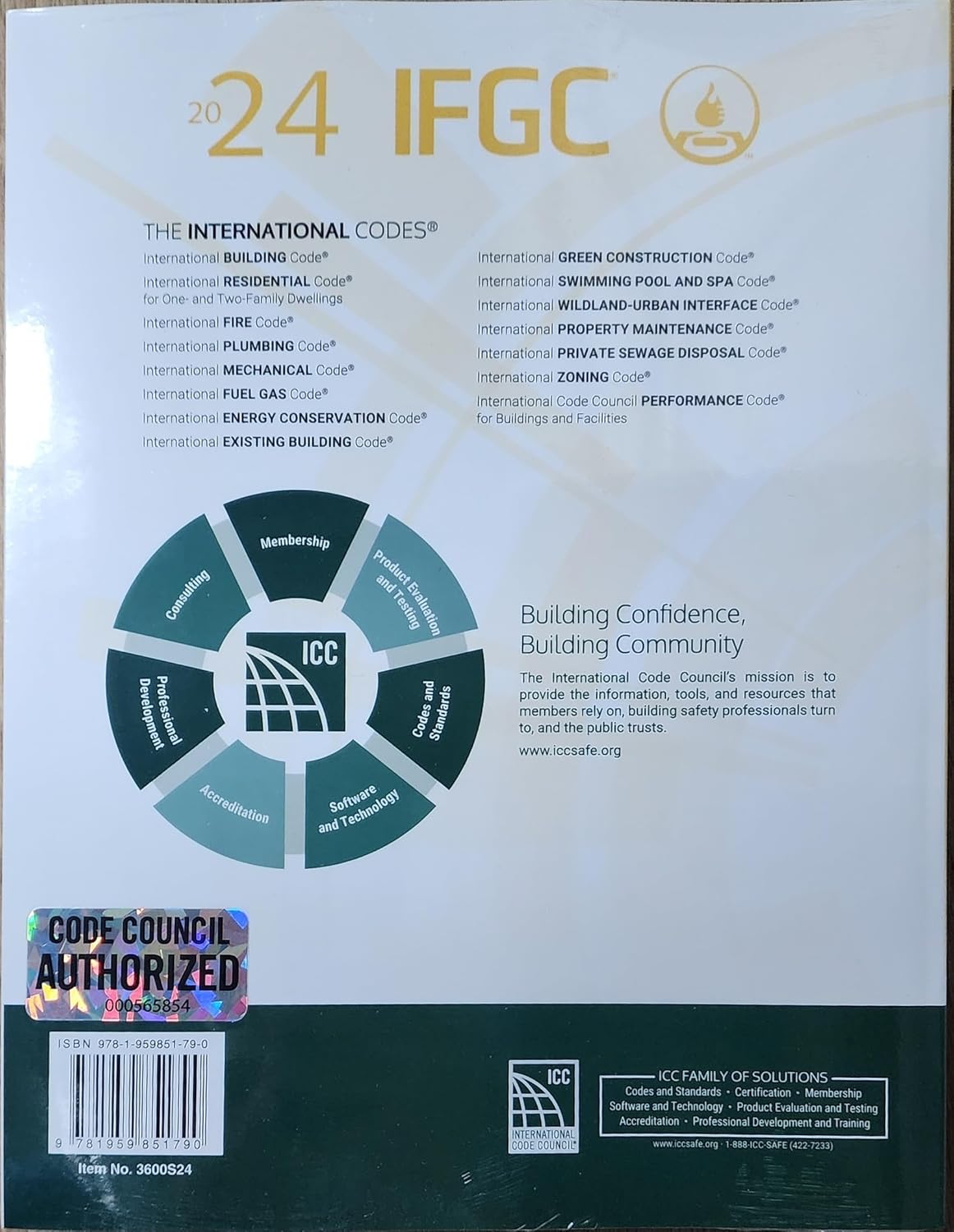 2024 International Fuel Gas Code, IFGC 2024, ISBN - 978-1959851790