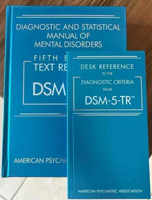 DSM 5 TR Hardcover & Desk Reference, ISBN: 978-0890425756, Diagnostic and Statistical Manual of Mental Disorders