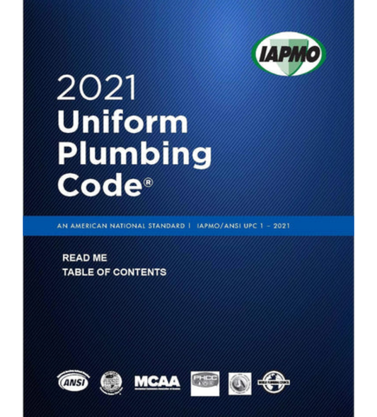 2021 Uniform Plumbing Code, ISBN: 978-1944366476