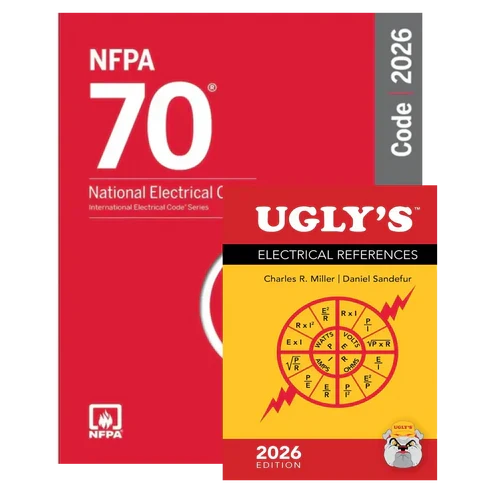 NFPA 70 2026, NATIONAL ELECTRICAL CODE 70 2026 + Ugly’s Electrical References 2026 Edition – Official Combo
