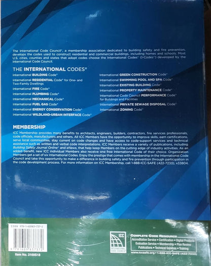 2018 International Residential Code for One- and Two-Family Dwellings (International Code Council Series), ISBN-978-1609837372
