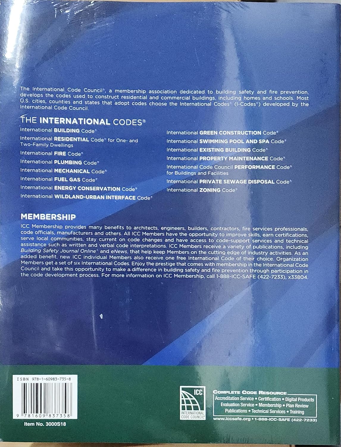 2018 International Building Code (International Code Council Series), ISBN- 978-1609837358