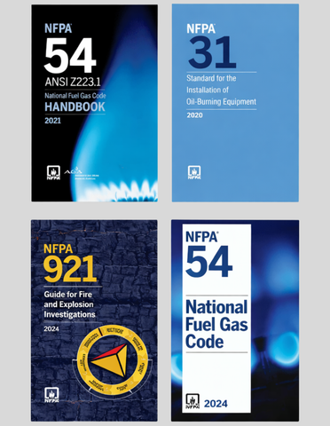 NFPA 54 2021, NFPA 31 2020, NFPA 921 2021 & NFPA 54 NFGC 2024 (NFPA CODE SERIES)