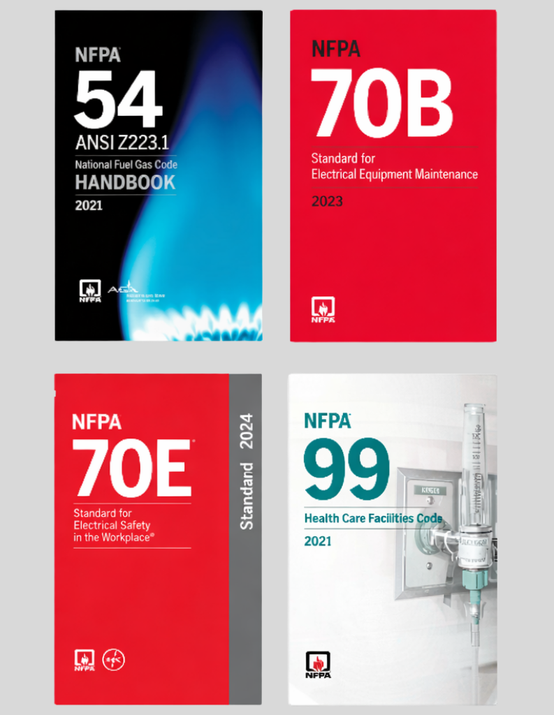 NFPA 13 2019, NFPA 101 2024, NFPA 80 2022 & NFPA 70E 2024 (NFPA CODE SERIES)
