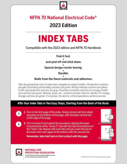 2023 NFPA National Electrical Code Tabs