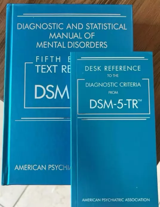 DSM 5 TR Hardcover & Desk Reference, ISBN: 978-0890425756, Diagnostic and Statistical Manual of Mental Disorders